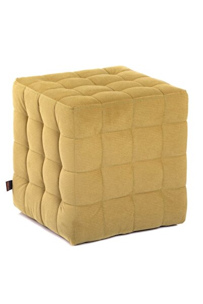 QMOBILI Otoman BUMP Verde Deschis, Material Textil, Cub