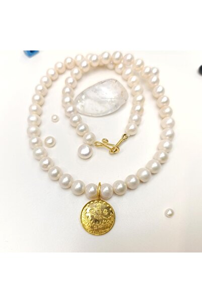 Altınofisi Reşat Yarım Altınlı Gerçek İnci Gerdanlık Kolye 14 Ayar Altın HD VİDEOLU