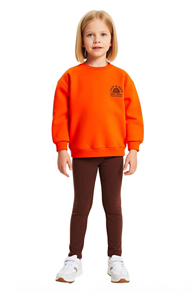 PayBuy Детски памучен топ с голям деколте и надпис и широки панталони с високо качество и стилен дизайн