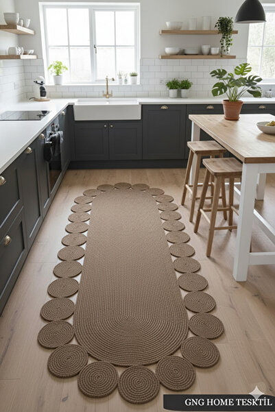 GNG Home Tekstil Jute Wicker Washable Living Room Kitchen Balcony and Garden Royal Series Jute Rug Jute Carpet