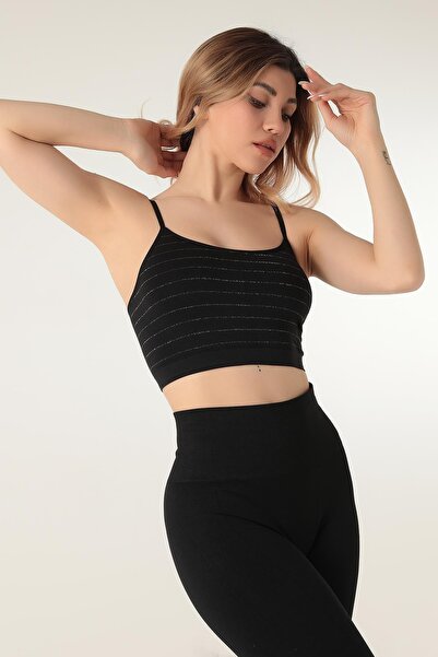 Miorre Seamless Thin Strap Glitter Bustier