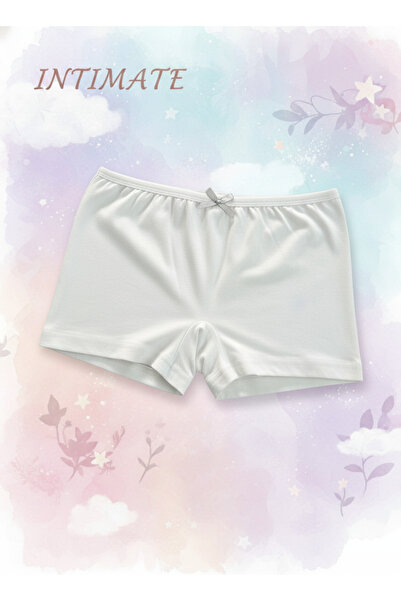 İntimate Girl's 6-Piece Black and White Skin Color Solid Color Cotton Stretchy Boxer Briefs Set