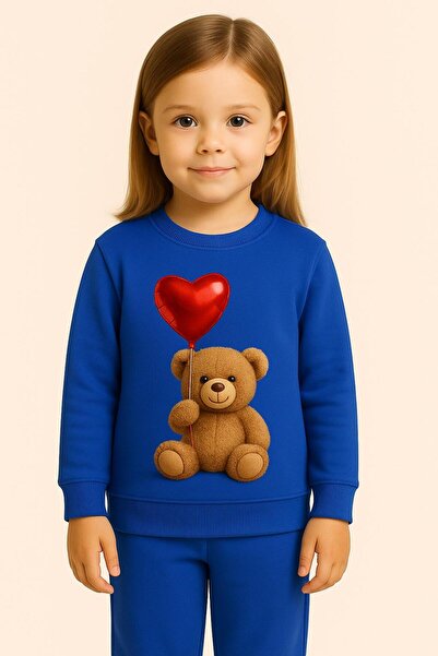 playwear Σετ φούτερ και φόρμα με σχέδιο αρκουδάκι που κρατάει καρδιά, για ηλι...