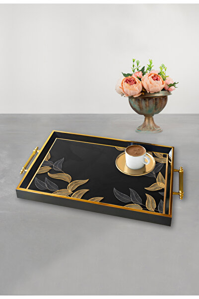 Tablo Center Modern Çay Kahve Kahvaltılık Ve Sunum Tepsisi 50x29cm