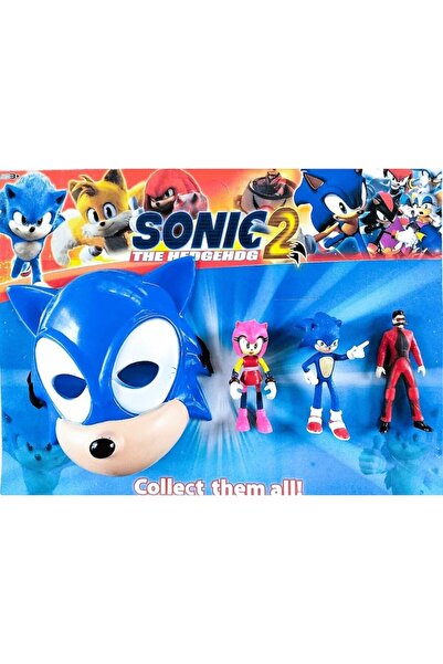 OEM Sonic Set 2 — 21 cm Mask plus 3 Figures (12 cm), Multicolor
