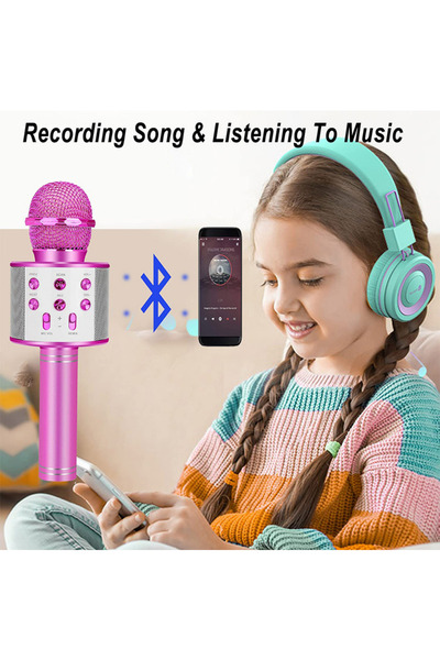 yumax Kablosuz Karaoke Mikrofon – Bluetooth, 60 Desibel Metal Gövde, USB & SD Girişli, 800mAh Pil