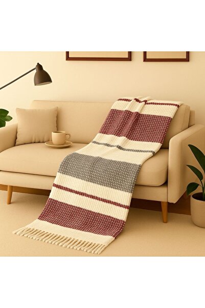 Dinarsu Cozy Life Pamuklu Skoç Tv Battaniyesi 130x170
