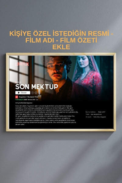 HediyeMetalBaskı Netflix Film Kapağı Kişiye Özel Çerçeveli Metal Poster Tablo