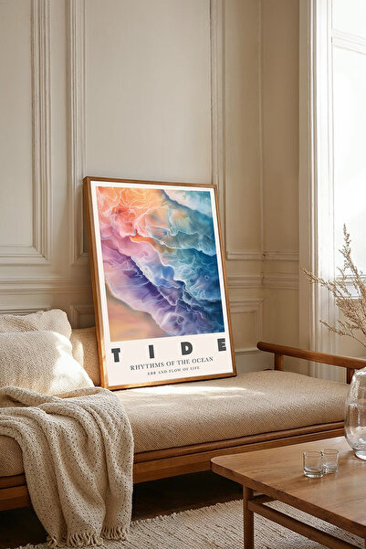 Dekorsiahome Masa dintr-o bucată cu cadru din lemn pentru sufragerie, sufrage...