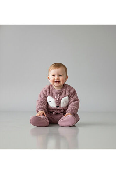 Necix's Welsoft Bottom and Top Set with Booties for Baby Girl