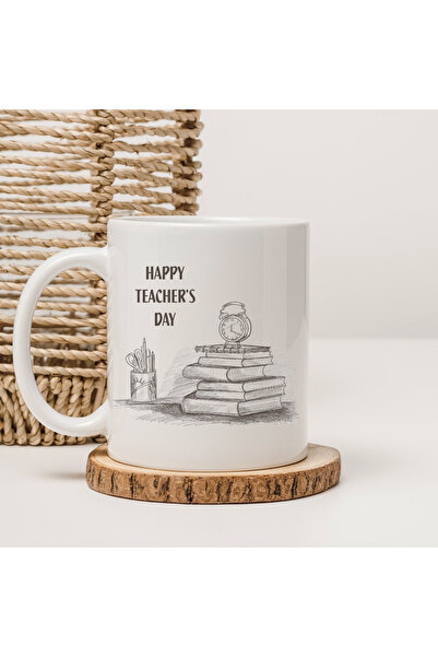Er-Se Tasarım Special Design Mug for Teachers' Day, Happy Teacher's Day Mug, Gift Mug for Teacher