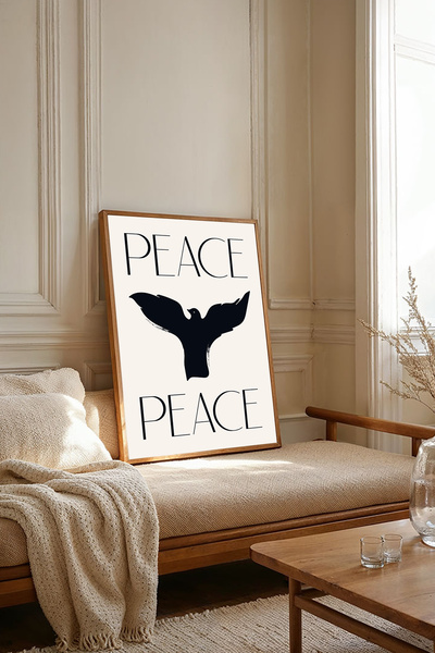 Dekorsiahome Masa dintr-o bucată cu cadru din lemn pentru sufragerie, sufrage...