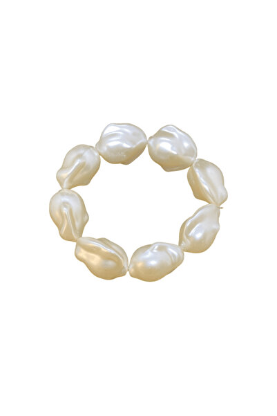 FM سوار مرن من المطاط بمظهر اللؤلؤ الباروكي الحديث |   تصميم أنيق وفريد من نوعه