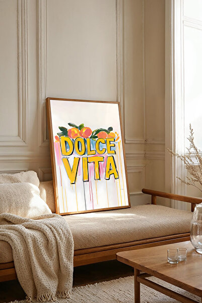 Dekorsiahome Tek Parça Ahşap Çerçeveli Oturma Odası Salon Mutfak Tablosu TK1972