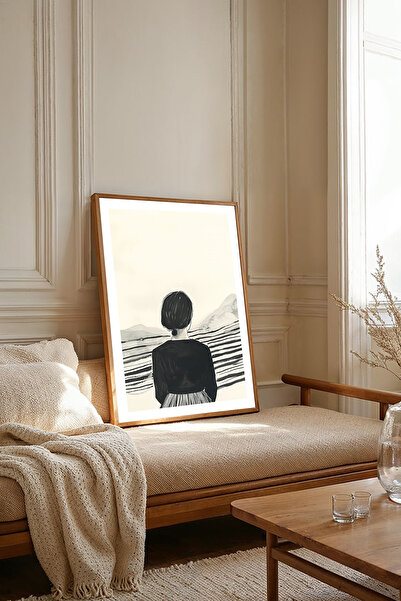 Dekorsiahome Masa dintr-o bucată cu cadru din lemn pentru sufragerie, sufrage...