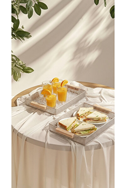 Generic A set of versatile serving trays with a sophisticated and elegant design, 35x25 cm / 30x20 cm