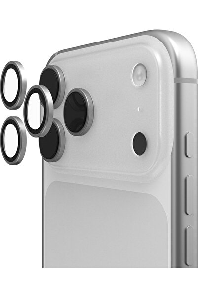 KVK PRİVACY واقي عدسة الكاميرا المتوافق مع iPhone 17 Pro / 17 Pro Max، واقي زجاجي مقوى، عدسة مسطحة فضية