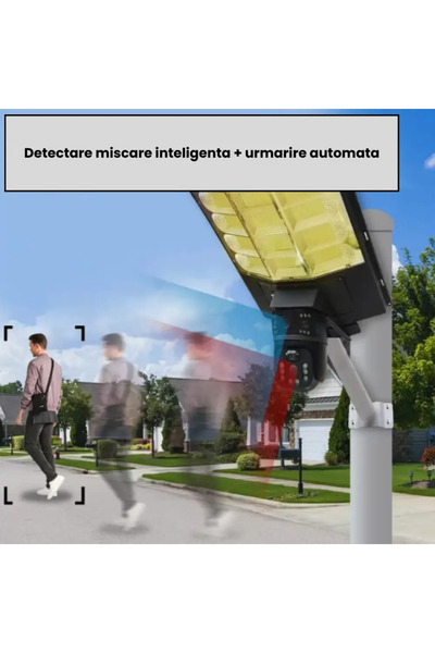 iKlassQeer Solar Street Lamp With 4G Camera V380 PRO, HD Surveillance, Wireless, With Motion Sensor, Teleco