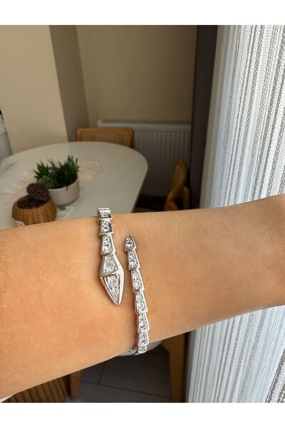 LOİF TAKI سوار VIP من الفولاذ الفضي اللون على شكل ثعبان