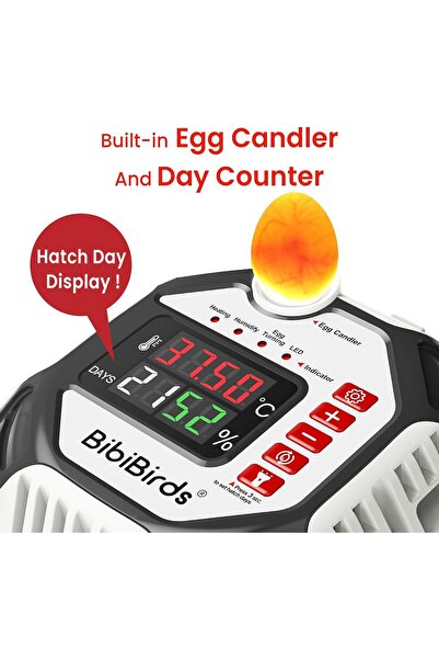 Bird's BIBIBIRDS Fully Automatic 12-Egg Incubator with Automatic Egg Rotation & Digital Humidity