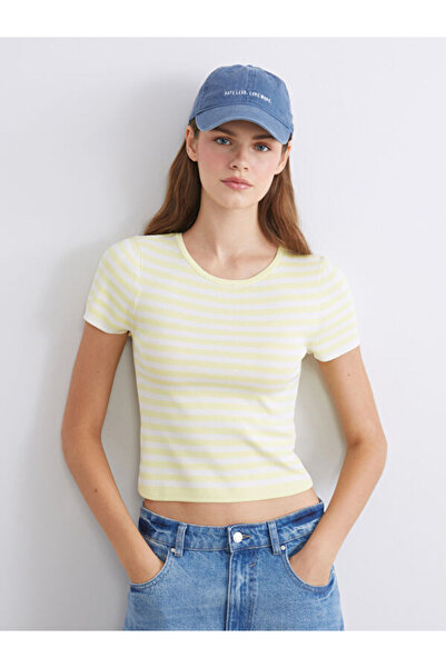 LC Waikiki Crew Neck Striped Women's Knitwear Sweater