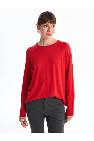 LC Waikiki Bisiklet Yaka Düz Uzun Kollu Kadın Triko Kazak