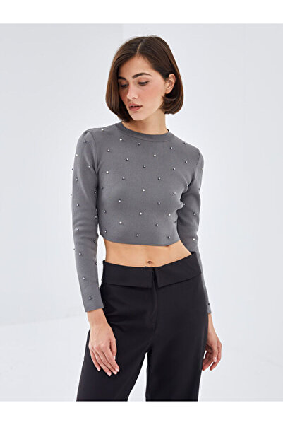 LC Waikiki Crew Neck Crop Women's Knitwear Sweater