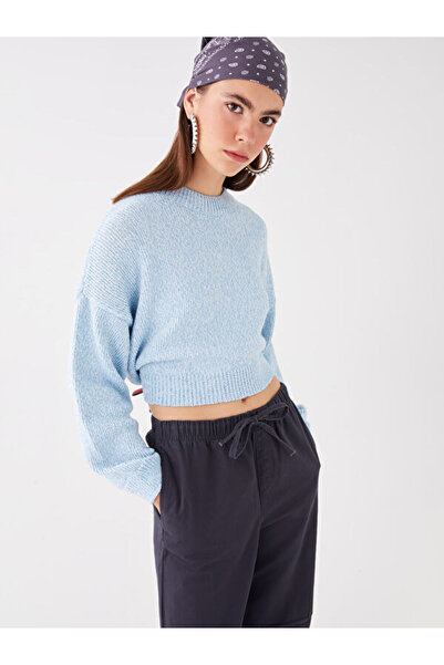 LC Waikiki Pulover de damă, cu mânecă lungă, cu guler rotund