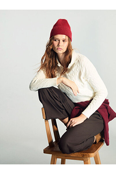 LC Waikiki Polo Neck Self-Patterned Women's Knitwear Sweater