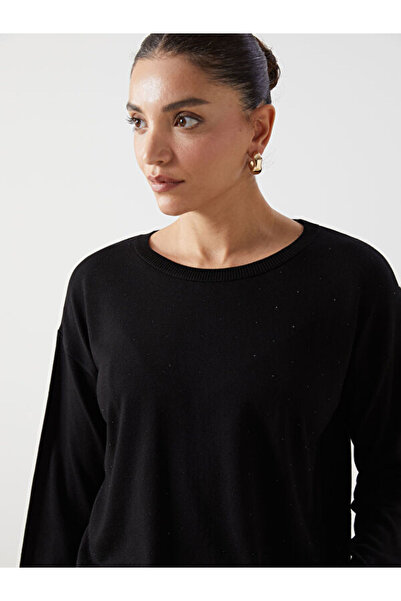 LC Waikiki Crew Neck Shiny Stone Women's Knitwear Sweater