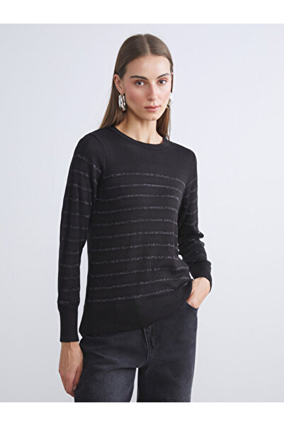 LC Waikiki Rmz Gi̇yi̇m Farkiyla Zero Roba Collar Striped Women's Knitwear Swe...