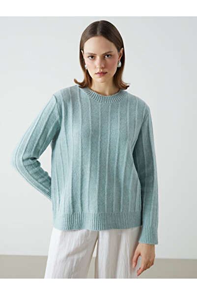 LC Waikiki Pulover de damă cu dungi cu guler rotund