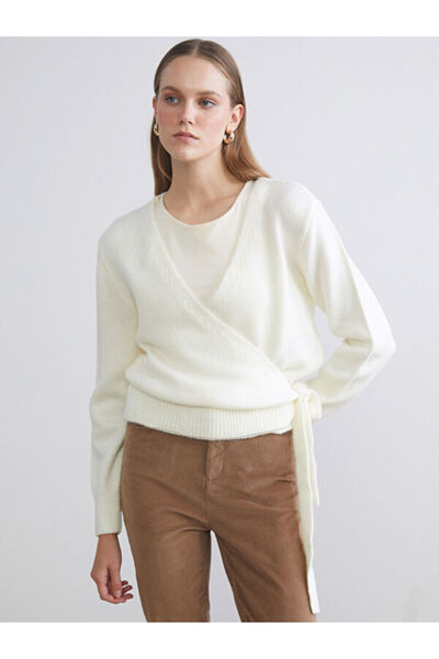 LC Waikiki Double Breasted Collar Women's Knitwear Sweater