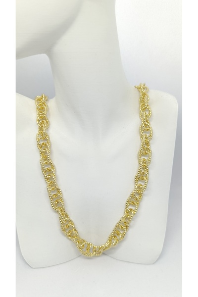 ndjewelry قلادة ليورا الذهبية للنساء (60+5 سم)