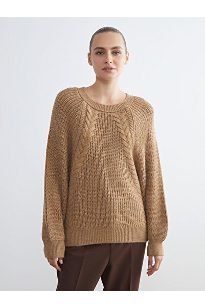 LC Waikiki طاقم الرقبة سترة تريكو المرأة