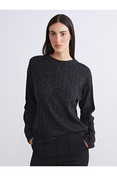 LC Waikiki Rmz Gi̇yi̇m Farkiyla Zero Roba Collar Glittered Women's Knitwear S...