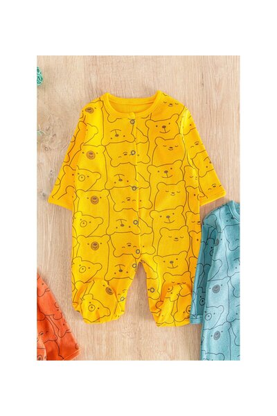 Mamman's Long Sleeve, Snap Fasteners, Cotton, Booties, Girls and Boys 3-Piece Newborn, 3-6-9 Months Jumpsuit Set, Sleeping Bag