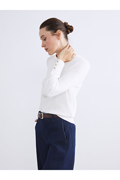 LC Waikiki طاقم الرقبة سترة تريكو المرأة