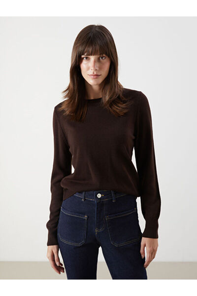 LC Waikiki طاقم الرقبة سترة تريكو المرأة