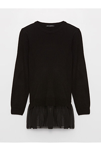 LC Waikiki طاقم الرقبة عادي كم طويل سترة تريكو الأمومة