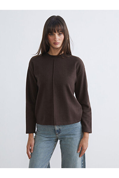 LC Waikiki طاقم الرقبة سترة تريكو المرأة