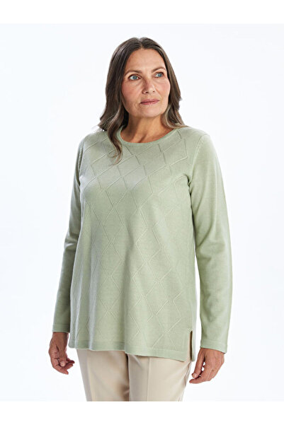 LC Waikiki طاقم الرقبة سترة تريكو المرأة