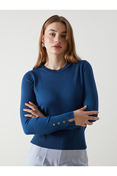 LC Waikiki طاقم الرقبة سترة تريكو المرأة