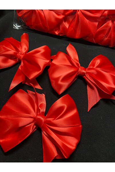 Massaltay Red Satin Bow 5cm 5 Pieces – Decorative Ornament, Craft and Henna Material