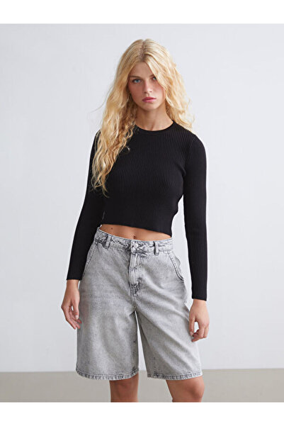 LC Waikiki طاقم الرقبة سترة تريكو المرأة