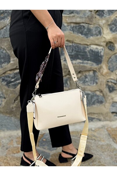 Just Polo Women's New Season Soft Leather Shawl Detailed Adjustable Strap Stylish Hand and Shoulder Bag Shopper