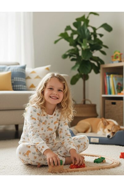 bright moon Girl's pajama set 100% cotton