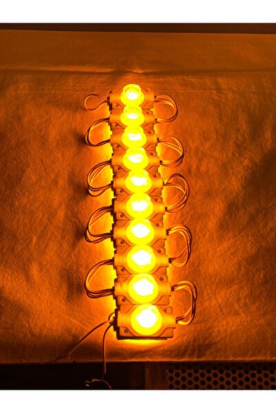 ERM ✨ 12V 1.5W Tekli Lensli Modül LED (10 Adet) | Sarı, Süper Parlak ve Su Geçirmez! 💧