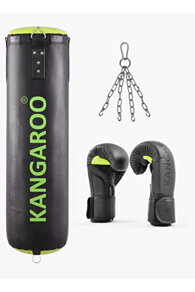 KANGAROO A complete boxing set consisting of a boxing bag with gloves and a locking chain.