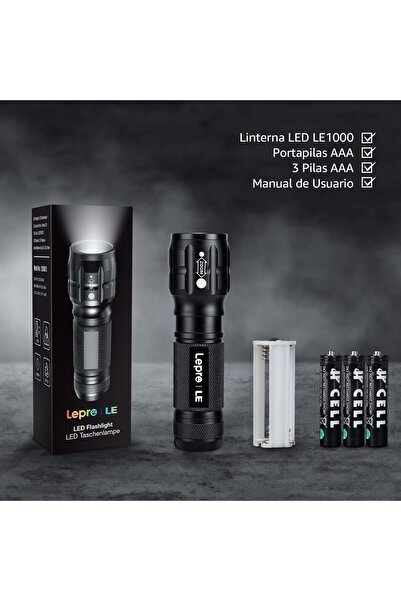 Lighting EVER 2-Pack Small LED Flashlights, Zoomable, Water-Resistant, AAA Batteries Included